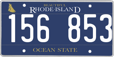 RI license plate 156853