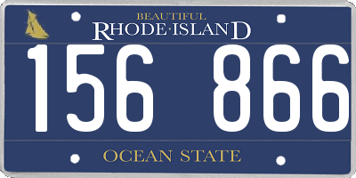 RI license plate 156866