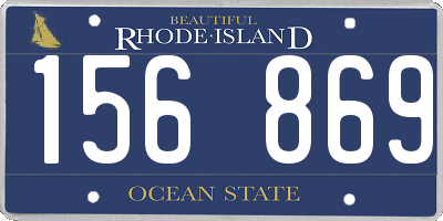 RI license plate 156869