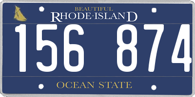 RI license plate 156874