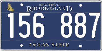 RI license plate 156887