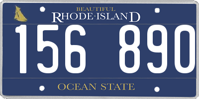 RI license plate 156890