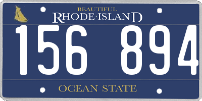RI license plate 156894
