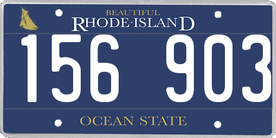 RI license plate 156903