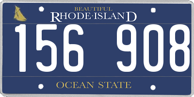 RI license plate 156908
