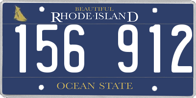 RI license plate 156912