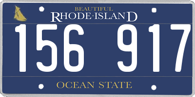 RI license plate 156917