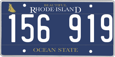 RI license plate 156919