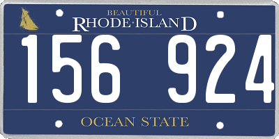RI license plate 156924