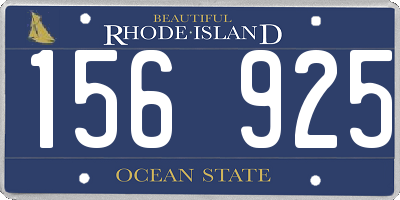 RI license plate 156925