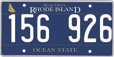 RI license plate 156926
