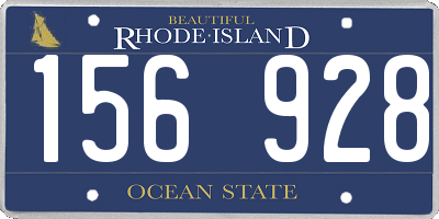 RI license plate 156928