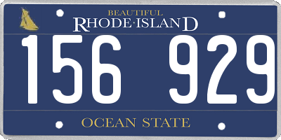 RI license plate 156929