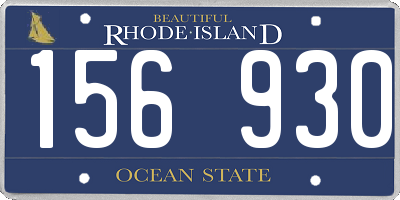 RI license plate 156930