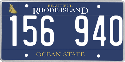 RI license plate 156940