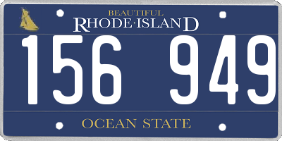 RI license plate 156949