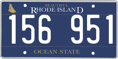 RI license plate 156951