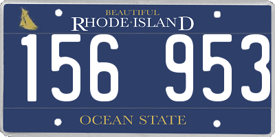 RI license plate 156953