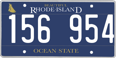 RI license plate 156954