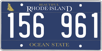 RI license plate 156961