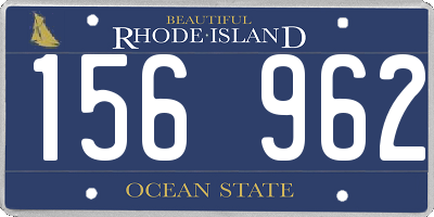 RI license plate 156962