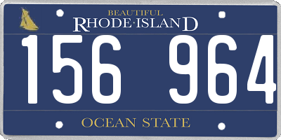 RI license plate 156964
