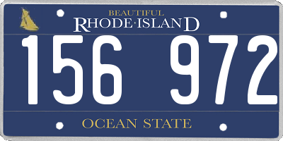 RI license plate 156972