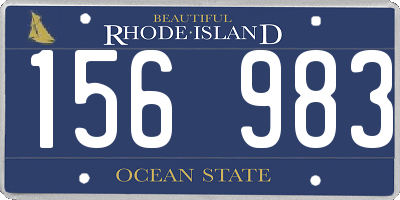 RI license plate 156983