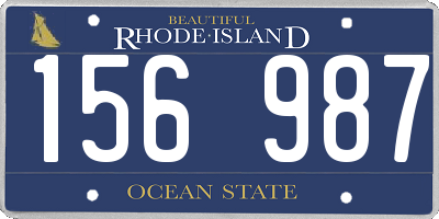 RI license plate 156987