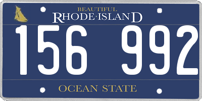 RI license plate 156992