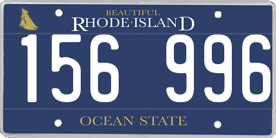 RI license plate 156996