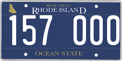 RI license plate 157000