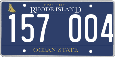 RI license plate 157004