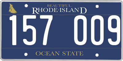 RI license plate 157009