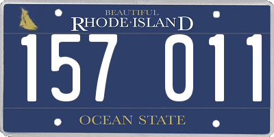 RI license plate 157011