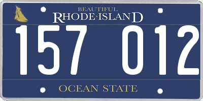 RI license plate 157012