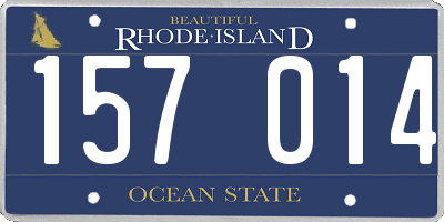 RI license plate 157014