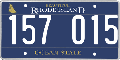 RI license plate 157015