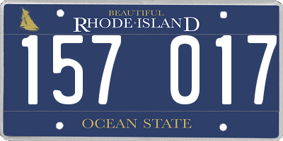 RI license plate 157017