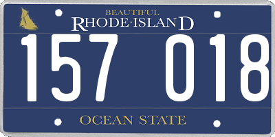 RI license plate 157018