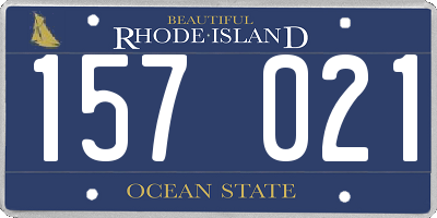 RI license plate 157021