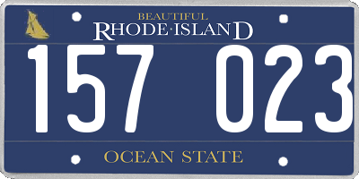 RI license plate 157023