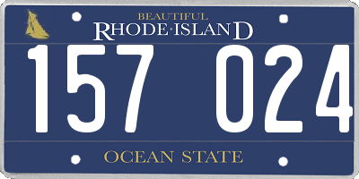 RI license plate 157024
