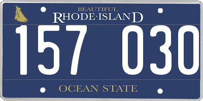 RI license plate 157030