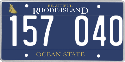 RI license plate 157040