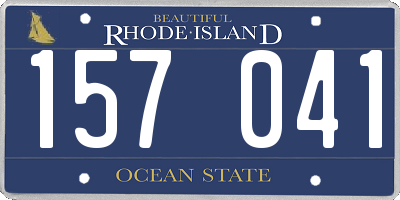 RI license plate 157041