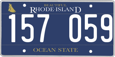 RI license plate 157059