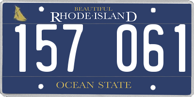 RI license plate 157061