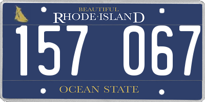 RI license plate 157067