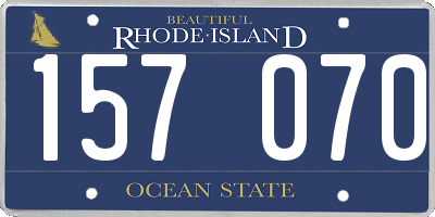RI license plate 157070